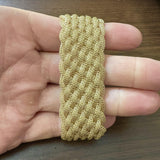 14k Yellow Gold 36.4g Ladies Vintage 30mm Mesh Braided Bracelet Italy 7.5"