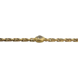 18k Yellow Gold and 0.45ct Bezel Set Diamond Fancy Curb Link Bracelet 7.5"