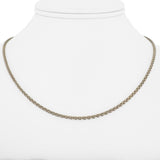 Chopard 18k White Gold 8.6g Solid Thin 2mm Wheat Link Chain Necklace 17"