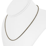 Chopard 18k White Gold 8.6g Solid Thin 2mm Wheat Link Chain Necklace 17"