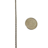 Chopard 18k White Gold 8.6g Solid Thin 2mm Wheat Link Chain Necklace 17"
