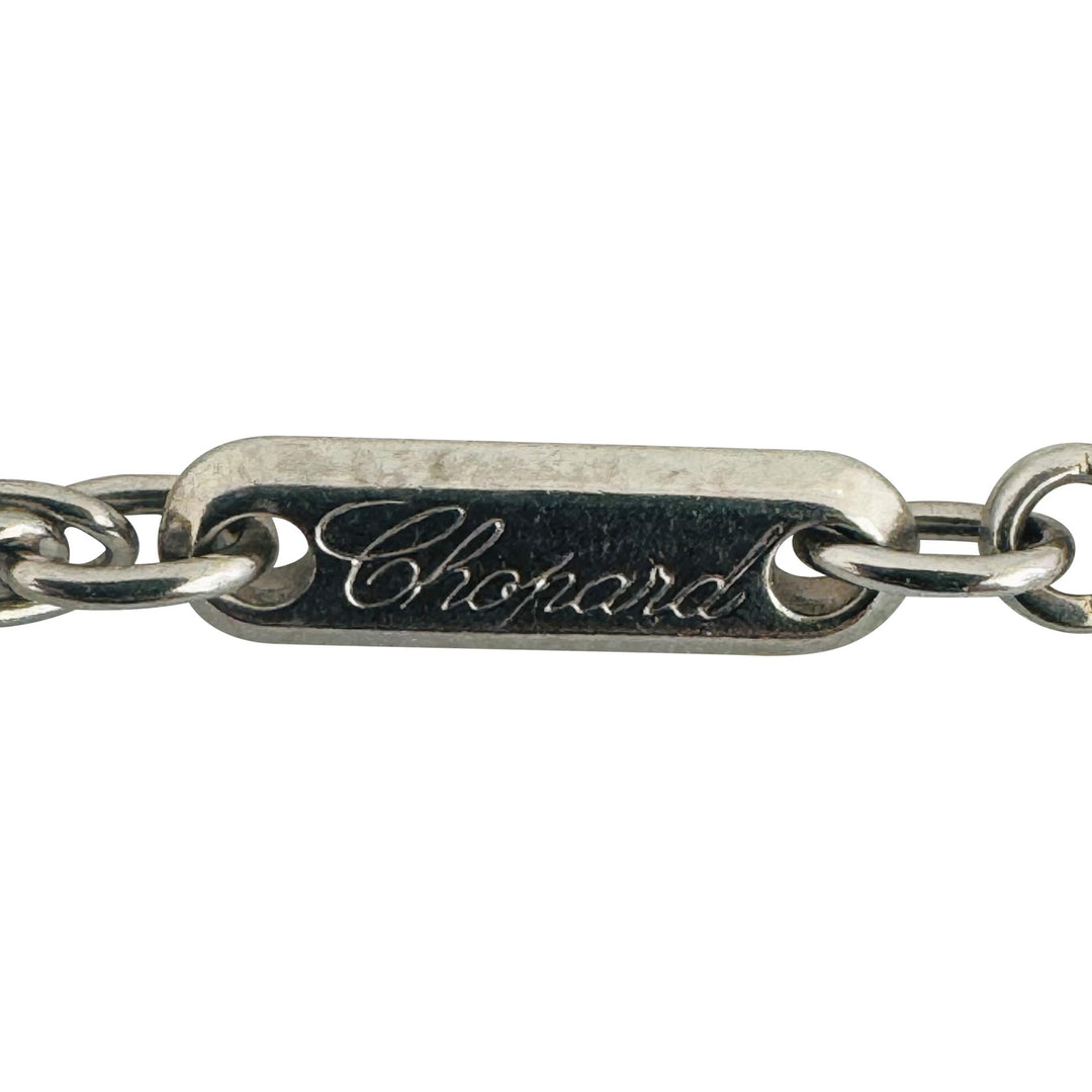 Chopard 18k White Gold 8.6g Solid Thin 2mm Wheat Link Chain Necklace 17"