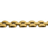 18k Yellow Gold 12.5g Ladies Polished 8mm Panther Link Bracelet Italy 7.5"