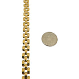 18k Yellow Gold 12.5g Ladies Polished 8mm Panther Link Bracelet Italy 7.5"