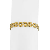 18k Yellow Gold 12.5g Ladies Polished 8mm Panther Link Bracelet Italy 7.5"