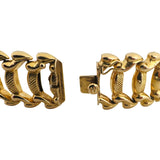 18k Yellow Gold 26.5g Vintage Ladies 21mm Fancy Link Bracelet Italy 6.75"