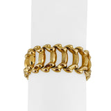 18k Yellow Gold 26.5g Vintage Ladies 21mm Fancy Link Bracelet Italy 6.75"