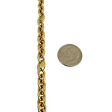 18k Yellow Gold 42.2g Heavy Circle Station Cable Link Chain Necklace Italy 24"