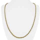 18k Yellow Gold 38.3g Solid Heavy 3mm Vintage Twisted Link Necklace Italy 24"