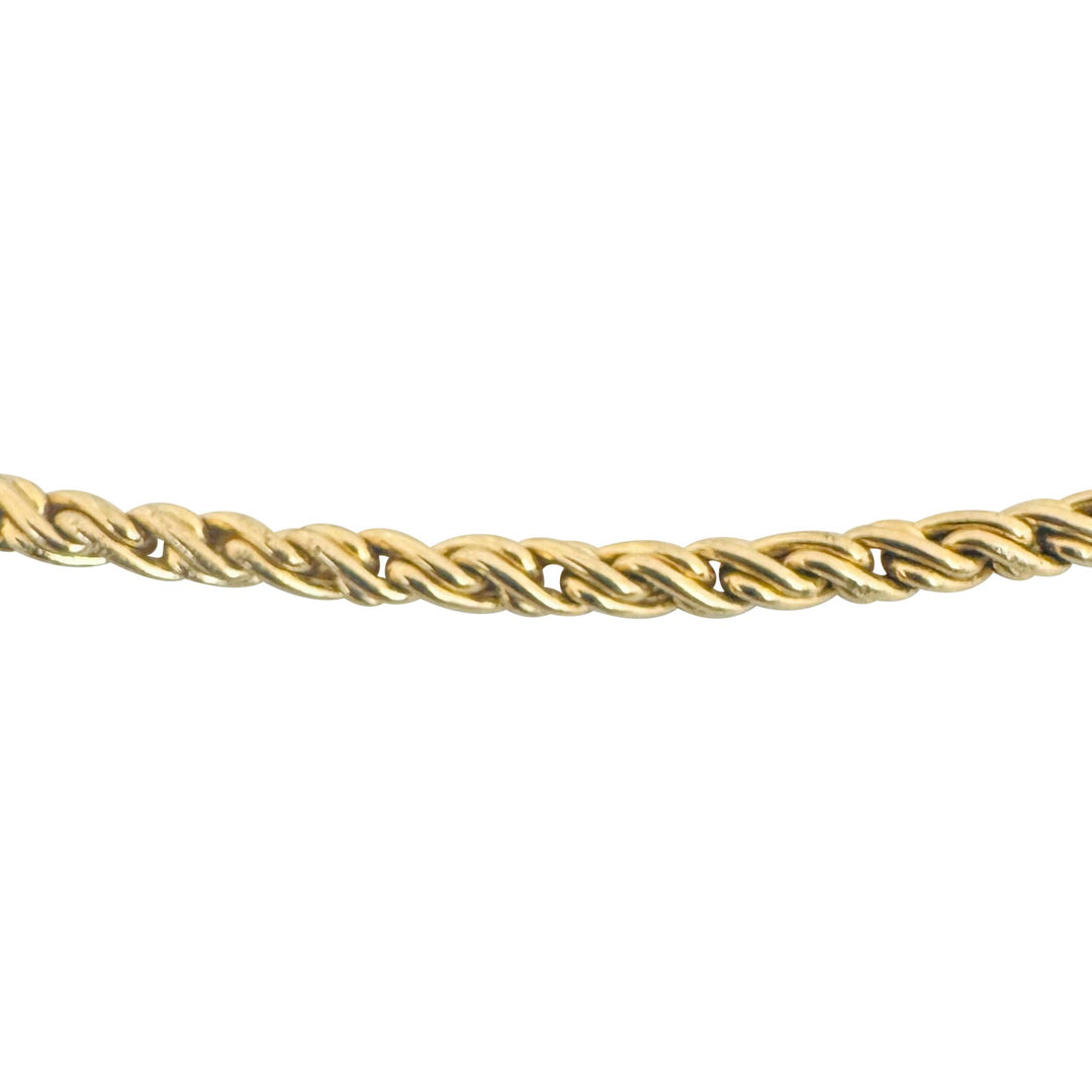18k Yellow Gold 38.3g Solid Heavy 3mm Vintage Twisted Link Necklace Italy 24"