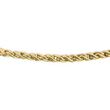 18k Yellow Gold 38.3g Solid Heavy 3mm Vintage Twisted Link Necklace Italy 24"