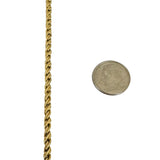 18k Yellow Gold 38.3g Solid Heavy 3mm Vintage Twisted Link Necklace Italy 24"