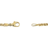 18k Yellow Gold 38.3g Solid Heavy 3mm Vintage Twisted Link Necklace Italy 24"