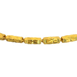 24k Pure Yellow Gold 18.7g Diamond Cut 4mm Barrel Link Chain Necklace 18"