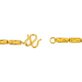 24k Pure Yellow Gold 18.7g Diamond Cut 4mm Barrel Link Chain Necklace 18"