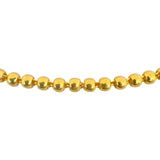 24k Pure Yellow Gold 24.8g Solid Heavy 3.5mm Ball Bead Necklace 20"