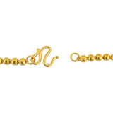 24k Pure Yellow Gold 24.8g Solid Heavy 3.5mm Ball Bead Necklace 20"
