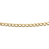 19k Portuguese Yellow Gold 6g Solid Thin 2mm Curb Link Chain Necklace 23"