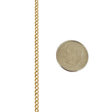 19k Portuguese Yellow Gold 6g Solid Thin 2mm Curb Link Chain Necklace 23"