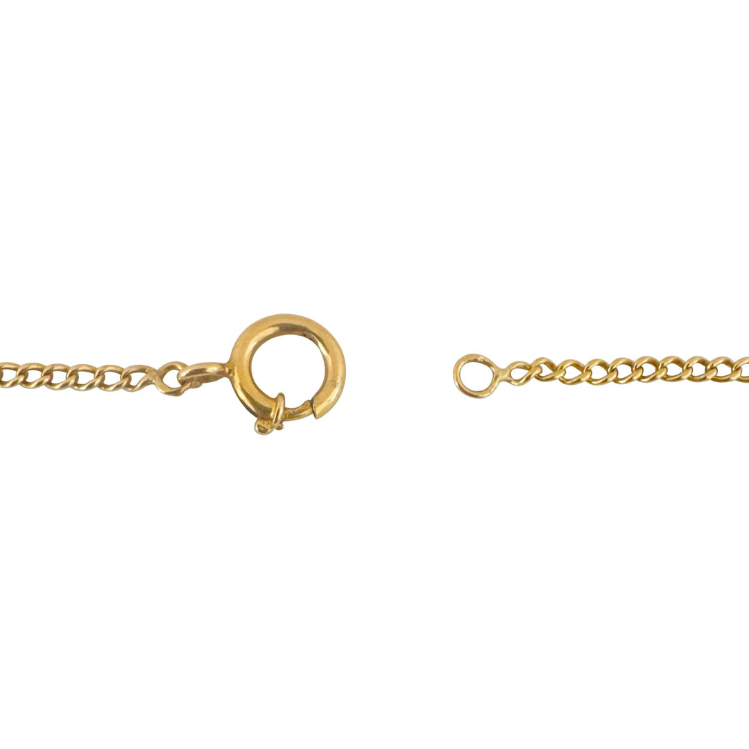 19k Portuguese Yellow Gold 6g Solid Thin 2mm Curb Link Chain Necklace 23"