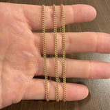 18k Yellow Gold 13g Solid Thin UnoAErre 2.5mm Curb Link Chain Necklace Italy 26"