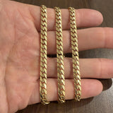 14k Yellow Gold 48g Solid Heavy 5.5mm Cuban Link Chain Necklace 24"