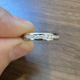 18k White Gold and 0.50cttw Channel Set Diamond Band Ring Size 5