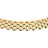 14k Yellow Gold 32.5g Heavy Ladies 10mm Panther Link Necklace Italy 16"