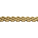 14k Yellow Gold 32.5g Heavy Ladies 10mm Panther Link Necklace Italy 16"