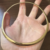 14k Yellow Gold 50g Solid Heavy 8mm Omega Link Necklace Italy 16"