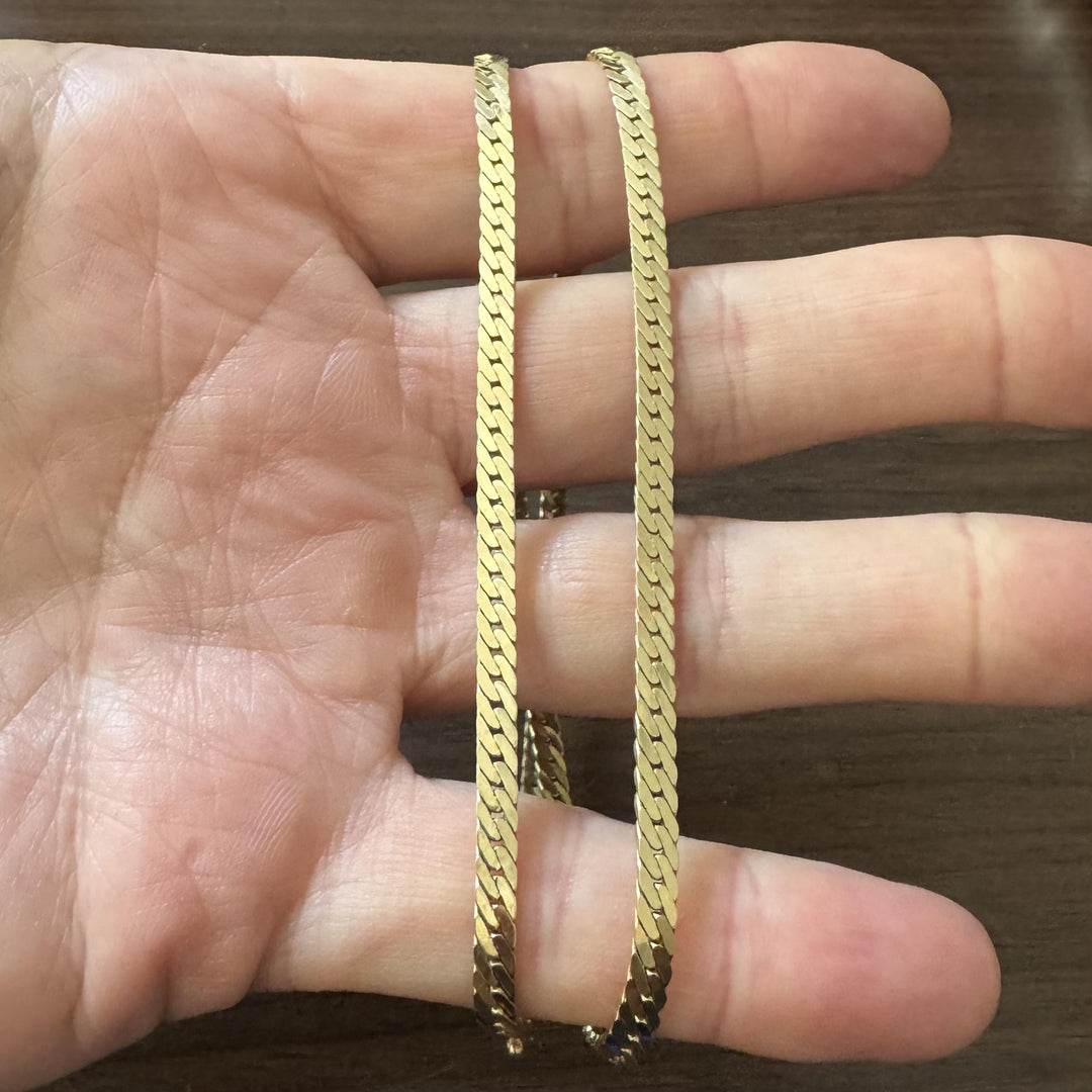 14k Yellow Gold 20.6g UnoAErre Vintage Thick Herringbone Necklace Italy 20.5"