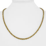 14k Yellow Gold 32.4g Solid Heavy 3mm Squared Byzantine Link Necklace 20"
