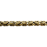14k Yellow Gold 32.4g Solid Heavy 3mm Squared Byzantine Link Necklace 20"