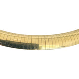 14k Yellow Gold 59.7g Solid Heavy 10mm Omega Link Necklace Italy 17"