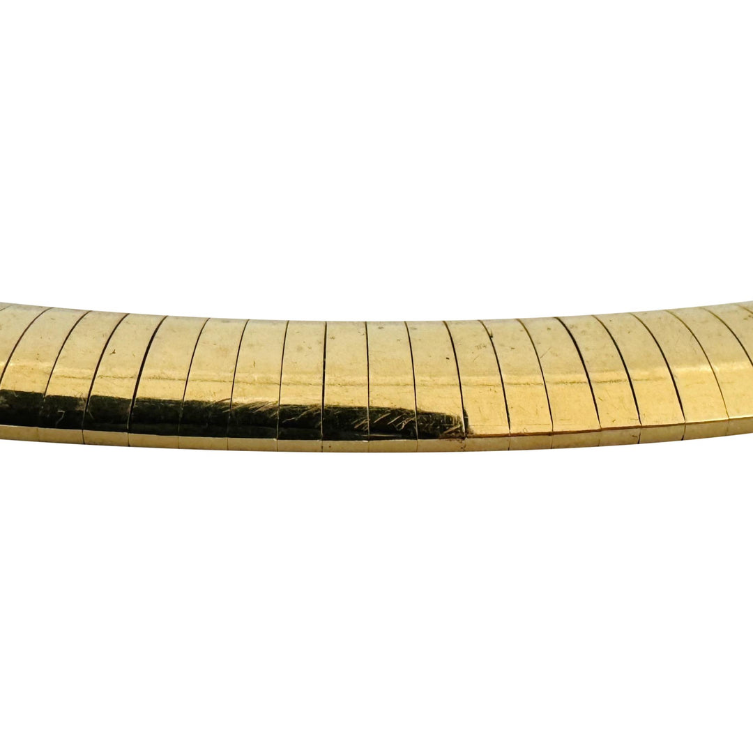 14k Yellow Gold 59.7g Solid Heavy 10mm Omega Link Necklace Italy 17"