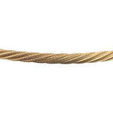 14k Yellow Gold 26.8g Solid Ladies Rigid Twisted Rope Collar Necklace 15"