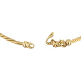 14k Yellow Gold 26.8g Solid Ladies Rigid Twisted Rope Collar Necklace 15"