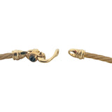 14k Yellow Gold 26.8g Solid Ladies Rigid Twisted Rope Collar Necklace 15"