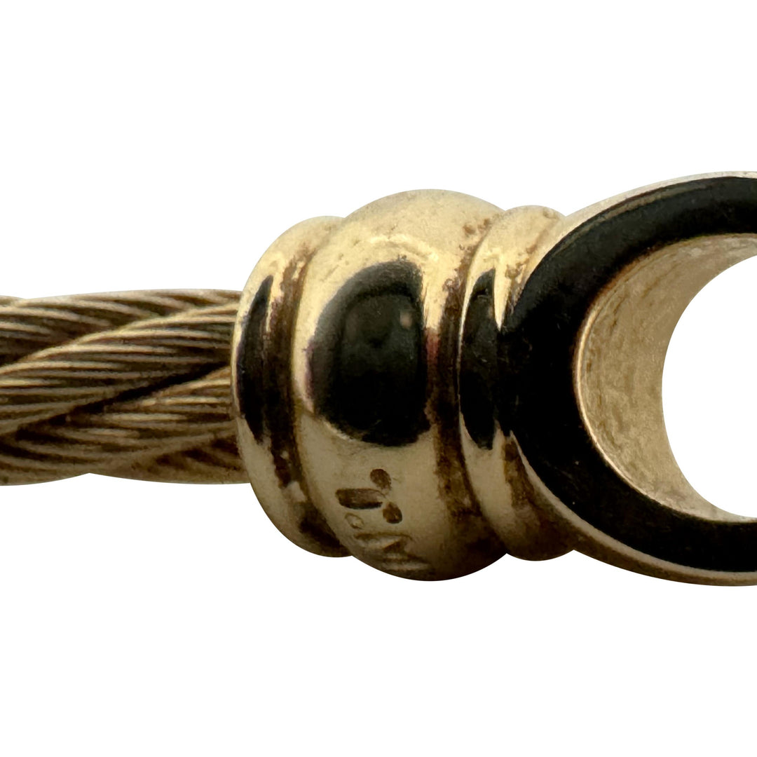 14k Yellow Gold 26.8g Solid Ladies Rigid Twisted Rope Collar Necklace 15"