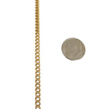 19k Portuguese Yellow Gold 25.4g Solid 3.5mm Curb Link Chain Necklace 22"