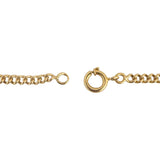 19k Portuguese Yellow Gold 25.4g Solid 3.5mm Curb Link Chain Necklace 22"