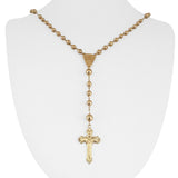 19k Portuguese Yellow Gold 11.9g Rosary Bead Necklace 21"