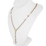 19k Portuguese Yellow Gold 11.9g Rosary Bead Necklace 21"