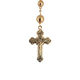 19k Portuguese Yellow Gold 11.9g Rosary Bead Necklace 21"