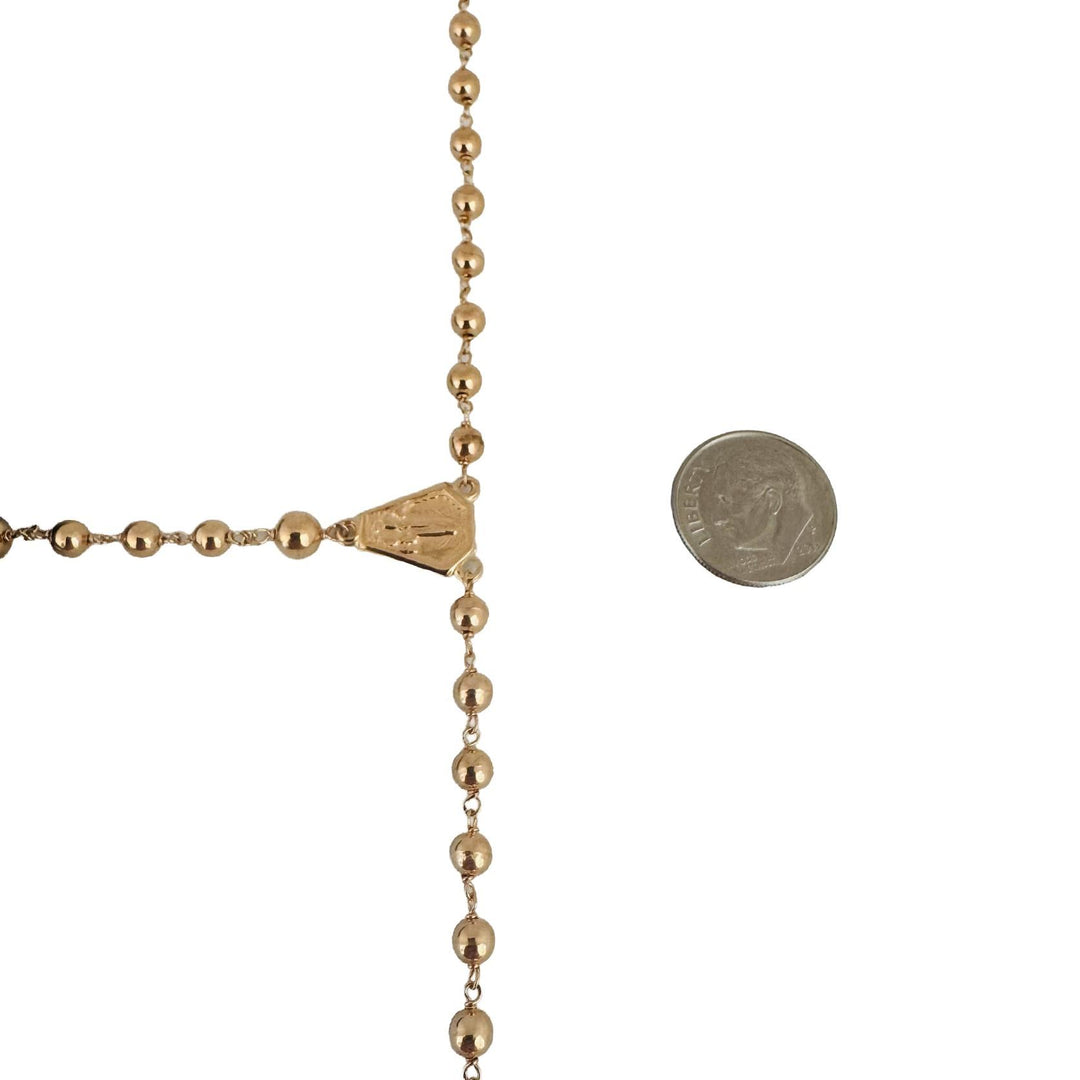 19k Portuguese Yellow Gold 11.9g Rosary Bead Necklace 21"