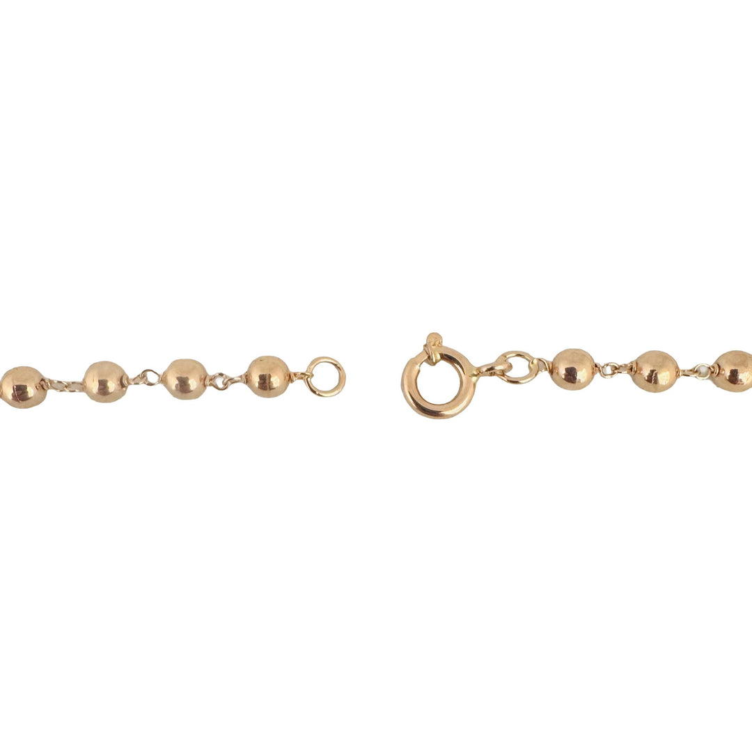 19k Portuguese Yellow Gold 11.9g Rosary Bead Necklace 21"