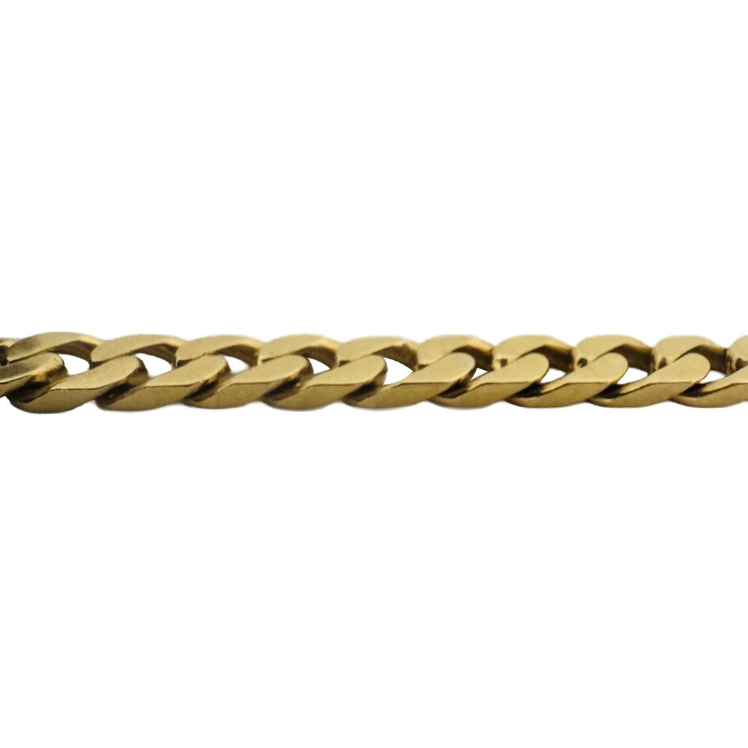 18k Yellow Gold 35.2g Solid Heavy Vintage Curb Link Bracelet 7.5"
