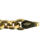 18k Yellow Gold 5.7g Semi Solid Cable Link Station Bracelet Italy 9"