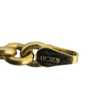 18k Yellow Gold 5.7g Semi Solid Cable Link Station Bracelet Italy 9"