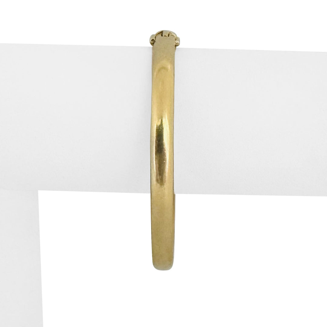Charles Green & Sons 18k Yellow Gold 35g Solid Heavy Vintage Bangle Bracelet 7"